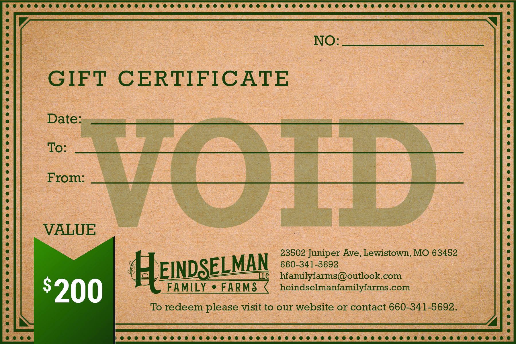$200 Gift Certificate